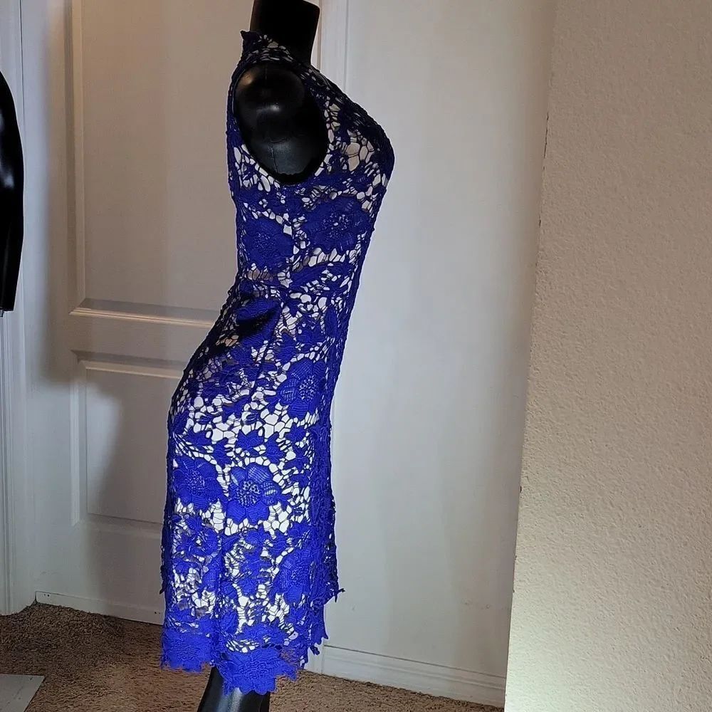 BRAND NEW RYAN MICHELLE LACE SLEEVELESS ROUNDNECK LINE DRESS - Picture 12 of 16